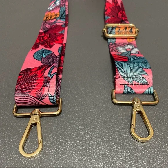 NWOT Floral Pink Adjustable Bag Strap - Picture 3 of 3